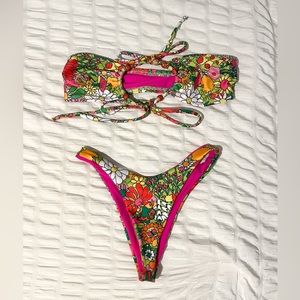 Sundia Swim: Bandeau Tie Top and Bottoms